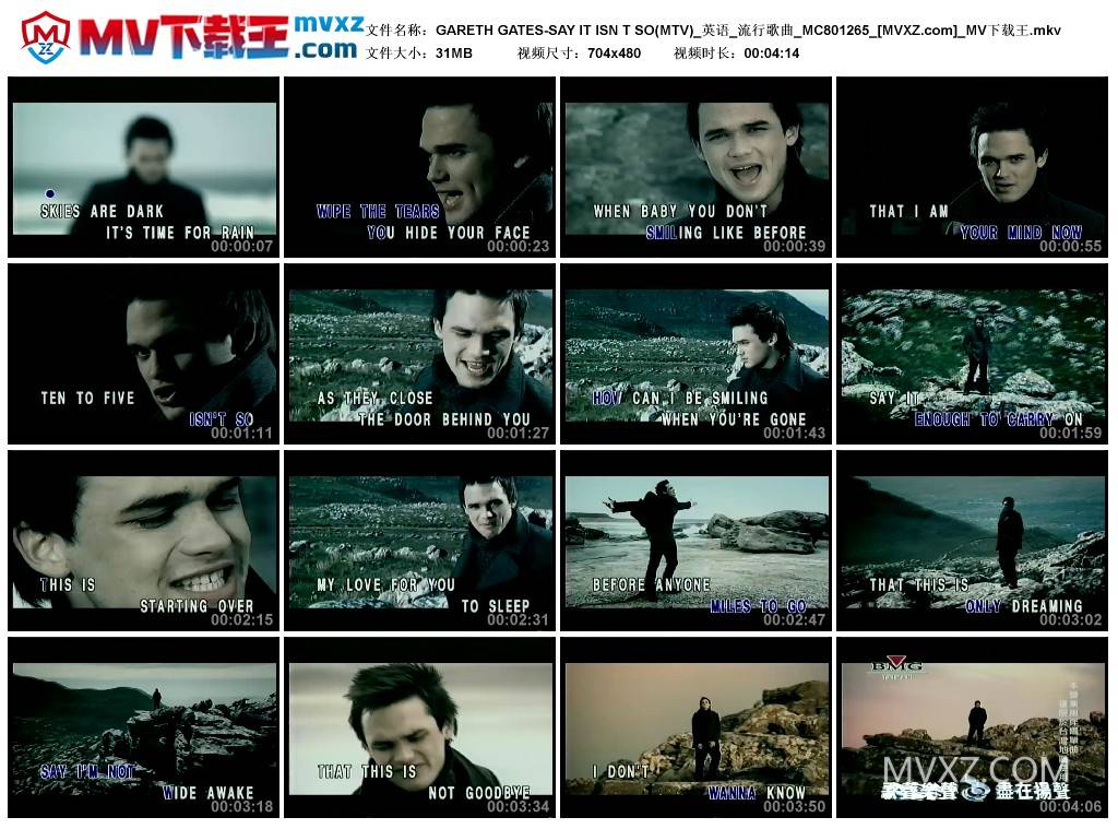 GARETH GATES-SAY IT ISN T SO(MTV)_英语_流行歌曲_MC801265